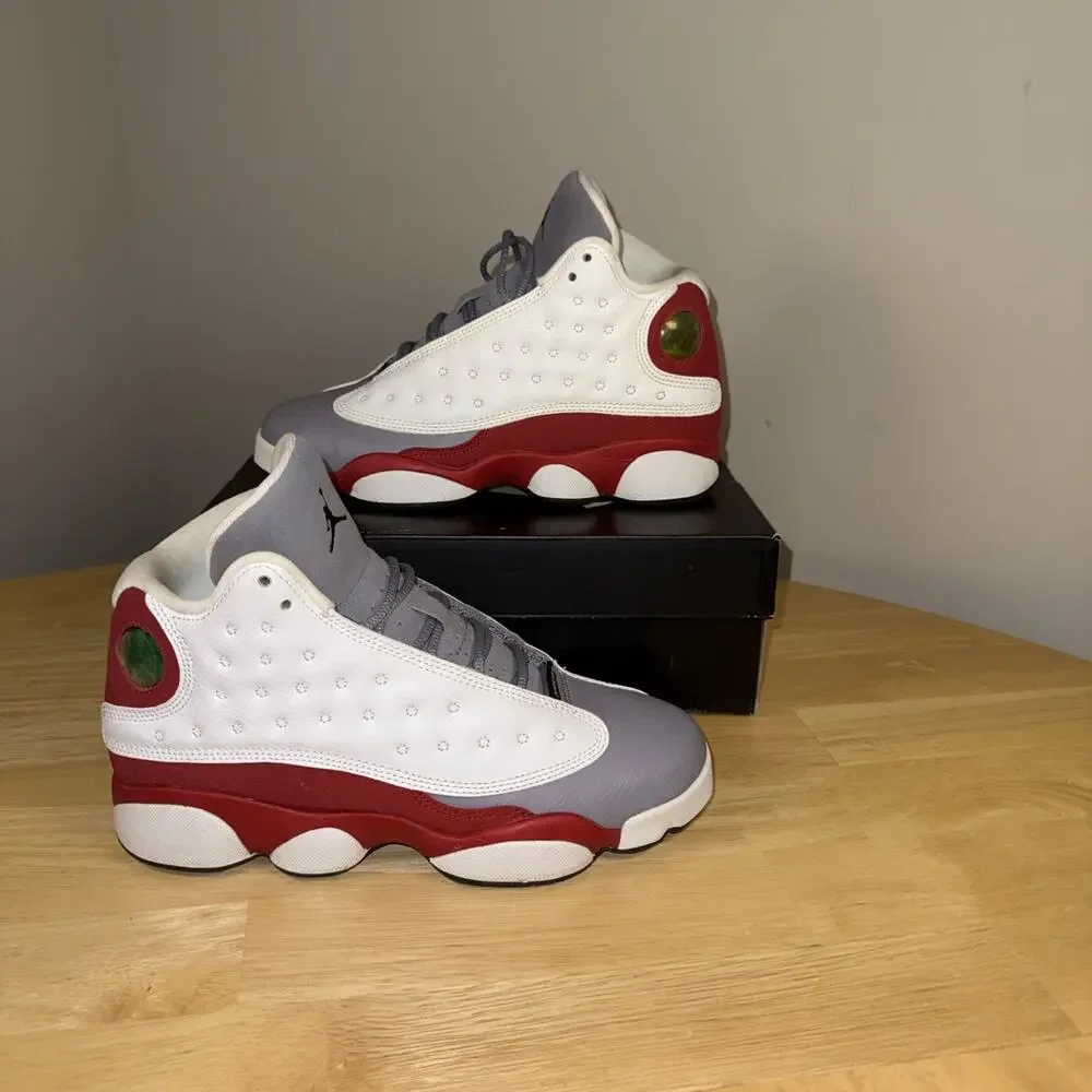 2014 Air Jordan 13 Retro Grey Toe Sz 5Y / 6.5 Women OG BOX 2014 Worn Once